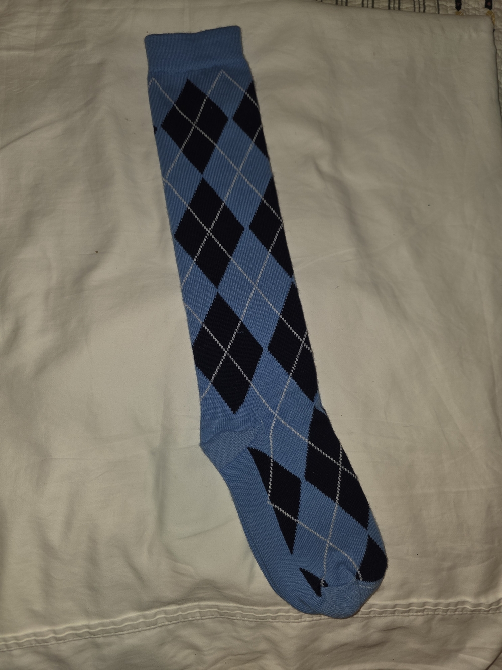 Barbarian Rugby Wear Men's Blue Argyle Knee-High Socks